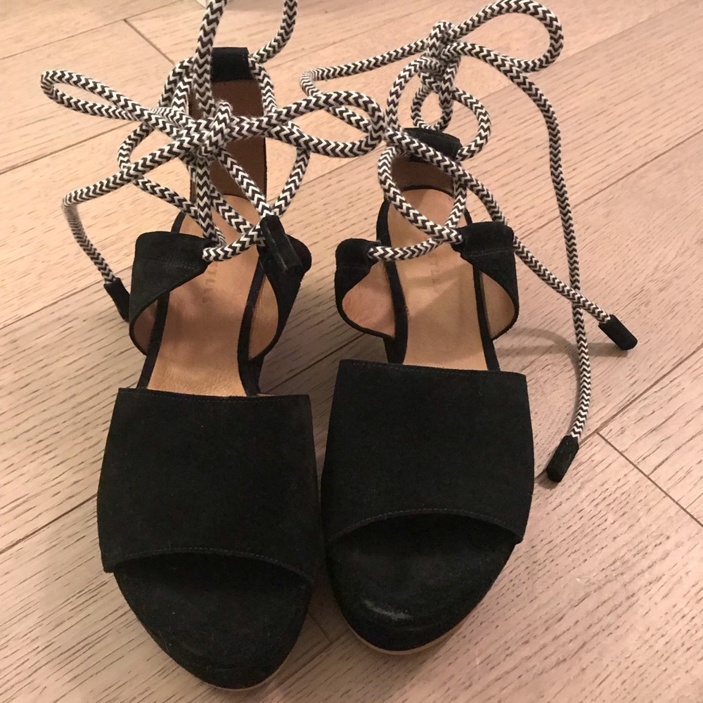 Whistles Molino Rope Suede Wedges